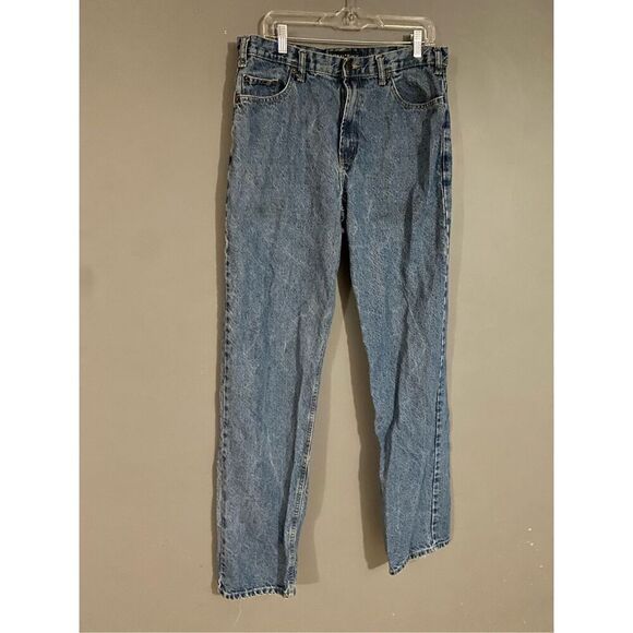 Real Ranch Workwear Light Wash Mens Straight Leg Jeans Size 34 By 36 - Picture 2 of 5